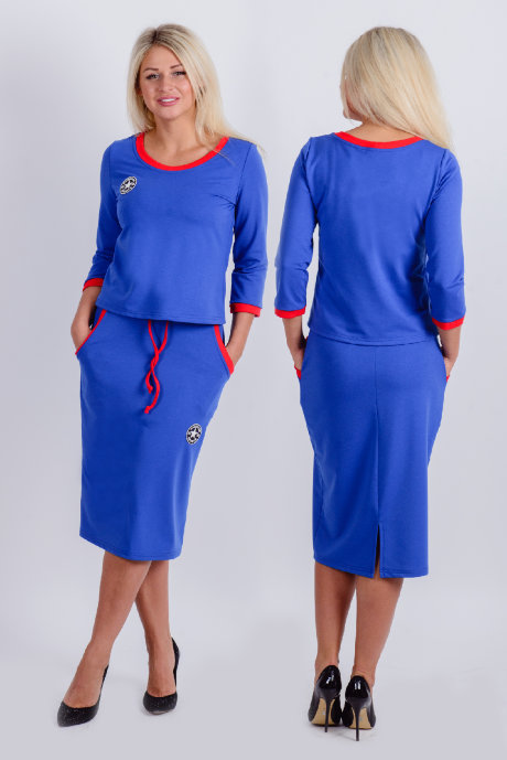 Костюм К 39 (василек+красный) 